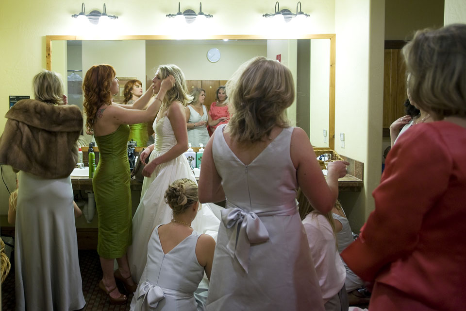 Denver bride with bridesmaids