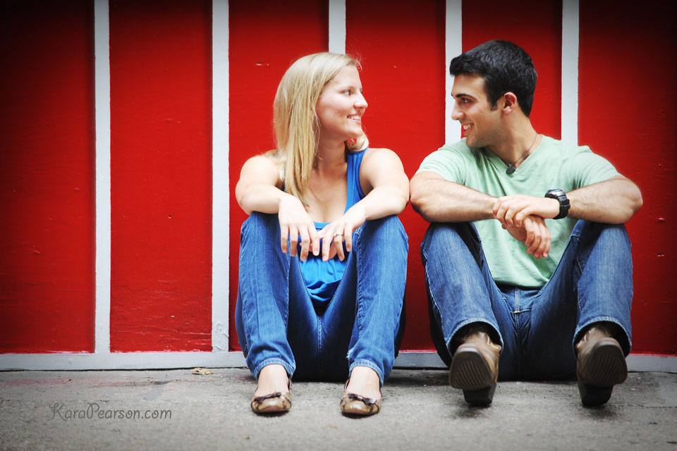 New York City engagement portrait