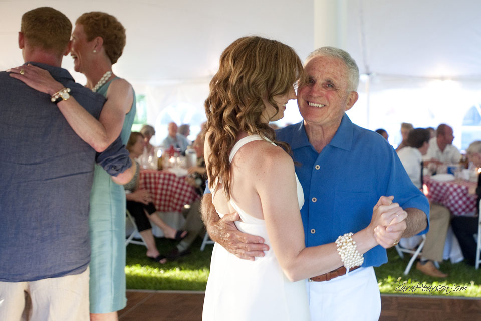 bride dances with dad