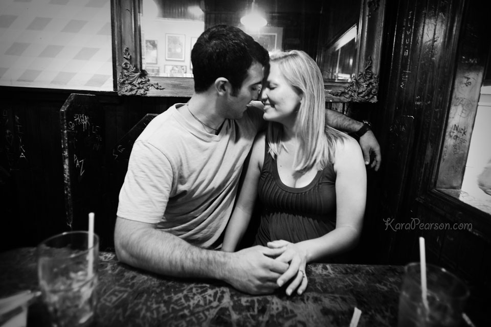 New York pizzeria engagement shoot