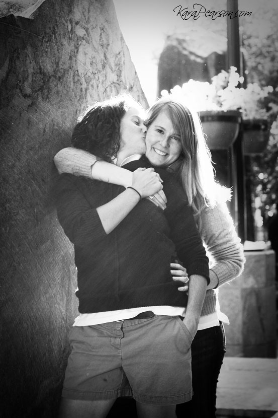 Pearl Street engagement photo
