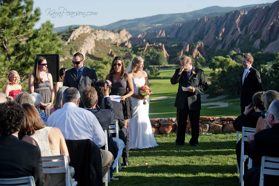 Wedding ceremony at Arrowhead