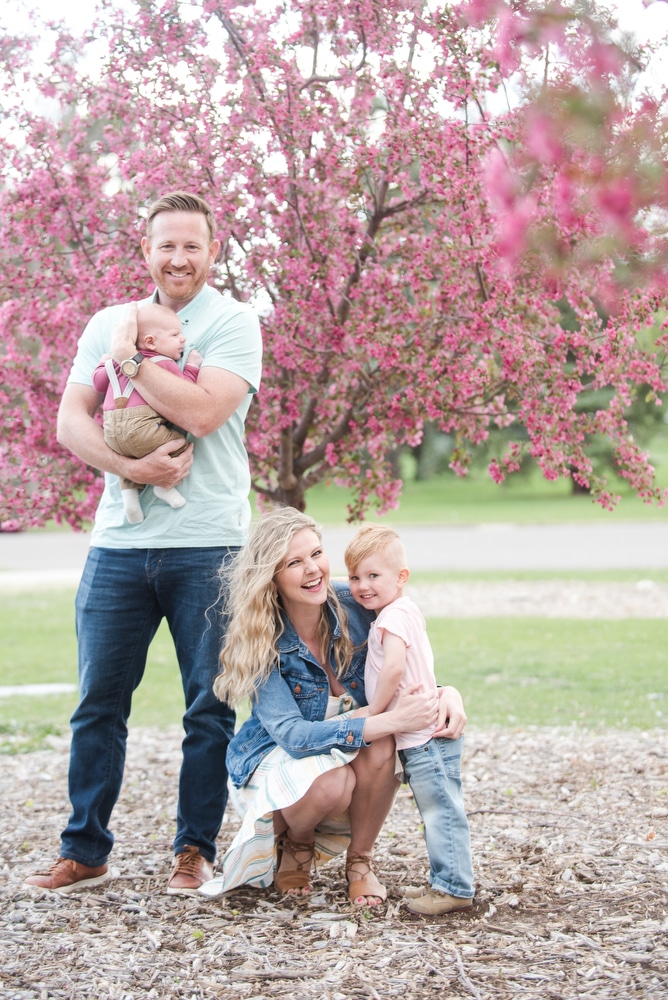 Cherry Blossom Family Portraits in City Park - in Denver